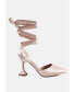 ფოტო #1 პროდუქტის Women's Fonda Spool Heel Tie Up Satin Sandals