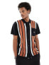 Dickies fieldale striped polo shirt in black M - фото #7