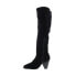 Diba True Money Maker 68718 Womens Black Suede Slip On Knee High Boots 6