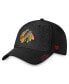 Фото #1 товара Men's Black Chicago Blackhawks Authentic Pro Rink Flex Hat