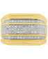 ფოტო #3 პროდუქტის Men's Diamond Multirow Ring (1 ct. t.w.) in 10k Gold