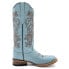 Фото #2 товара Ferrini Ella Embroidery Square Toe Cowboy Womens Blue Casual Boots 8109325