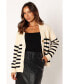 Фото #2 товара Women's Sapphire Striped Button Front Cardigan