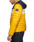 ფოტო #2 პროდუქტის Men's Quilted Color Blocked Hooded Puffer Jacket