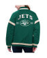 ფოტო #2 პროდუქტის Women's Green New York Jets Tournament Full-Snap Varsity Jacket