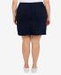 Фото #2 товара Plus Size Essentials Tech Stretch Pull On Skort with Elastic Wasitband