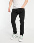 Only & Sons slim fit stretch jeans in black Schwarze Jeans, W71 L81cm - фото #4