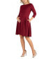 Фото #2 товара Knee Length Fit N Flare Maternity Dress with Pockets