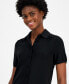 ფოტო #3 პროდუქტის Women's Collared Short-Sleeve Top