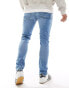 River Island skinny fit jeans in light blue Синий, W34 - фото #2