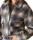 Women's Cropped Plaid Shirt Jacket