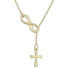 Gold necklace Infinity with a cross 40 cm 273 001 00132