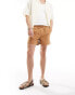 ASOS DESIGN broderie short in tan