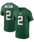 Фото #1 товара Men's Zach Wilson Green New York Jets Player Name and Number T-shirt