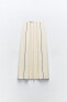 Midi skirt with pintucks and contrast seams