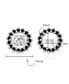 Black Cubic Zirconia CZ Round Pave Halo Earrings Jackets For Studs Jacket Only For Women Sterling Silver