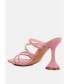 ფოტო #3 პროდუქტის Women's Face Me Studded Spool Heel Multi Strap Sandals