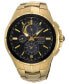 ფოტო #1 პროდუქტის Men's Solar Chronograph Coutura Gold-Tone Stainless Steel Bracelet Watch 44mm