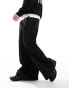 COLLUSION wide leg tailored trouser in black