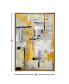 Canvas Abstract Framed Wall Art with Gold-Tone Frame, 39" x 2" x 39"