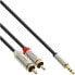 Фото #6 товара InLine Basic Slim Audio Cable 3.5mm male / 2x RCA male - 1m