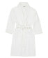 Waffle Terry Bath Robe with Satin Piped Trim