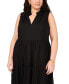 Фото #3 товара Plus Size Split-Neck Sleeveless Maxi Dress