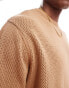 Фото #5 товара ASOS DESIGN oversized lightweight knitted t-shirt in camel