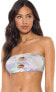 Soluna Swim Women's 236316 Moonlight Bandeau Bikini Top Swimwear Size M