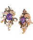 ფოტო #1 პროდუქტის Multi-Gemstone Abstract Cluster Statement Earrings (10-1/3 ct. t.w.) in 14k Rose Gold