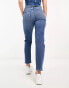 Stradivarius slim mom jean with stretch in authentic blue