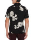 Men's Contemporary Floral Print Short Sleeve Button-Front Shirt