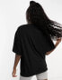 ASOS DESIGN Oversized t-shirt in embroidered cutwork in black Черный, 32 - фото #3