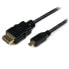 Фото #2 товара StarTech.com 2m Micro HDMI to HDMI Cable with Ethernet - 4K 30Hz Video - Durable High Speed Micro HDMI Type-D to HDMI 1.4 Adapter Cable/Converter Cord - UHD HDMI Monitors/TVs/Displays - M/M - 2 m - HDMI Type A (Standard) - HDMI Type D (Micro) - 3D - Audio Return Chann