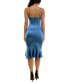 ფოტო #3 პროდუქტის Juniors' Strappy Surplice-Neck Ruffled Dress