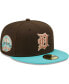 Фото #1 товара Men's Brown and Mint Detroit Tigers Walnut Mint 59FIFTY Fitted Hat