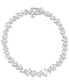 Cubic Zirconia Multi-Cut Tennis Bracelet in Sterling Silver