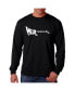 Men's Word Art Long Sleeve T-Shirt- Metal Head Guitar