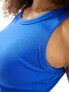 JJXX cropped ribbed vest in cobalt blue