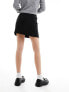 Фото #4 товара Miss Selfridge bengaline seam detail mini skirt in black