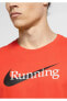 Фото #1 товара Dri-Fit Running Short-Sleeve Turuncu Erkek Tişört