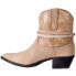 Фото #4 товара Dingo Valerie Paisley Embossed Round Toe Pull On Cowboy Booties Womens Size 10 B