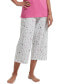 Women's Sleepwell Printed Knit Capri Pajama Pant Made with Temperature Regulating Technology