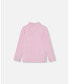 Фото #3 товара Big Girls Super Soft Brushed Mock Neck Top Pink Lavender