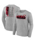 Фото #1 товара Men's Heather Gray San Francisco 49ers Super Bowl LVIII Two-Side Roster Big and Tall Long Sleeve T-shirt