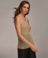 Фото #3 товара Women's Metallic-Knit Tank Top