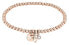 Fashion bronze beaded bracelet with pendants TJ-0012-B-17