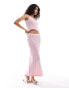 Фото #3 товара The Frolic kristen maxi beach skirt co-ord in pastel pink