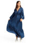 ფოტო #1 პროდუქტის Women Window Seat Tiered Maxi Dress