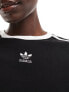 Фото #7 товара adidas Originals three stripe baby tee in black